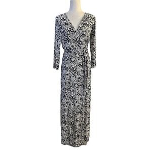 Boden Wrap-Around Blue V-Neck Dress Size 8R